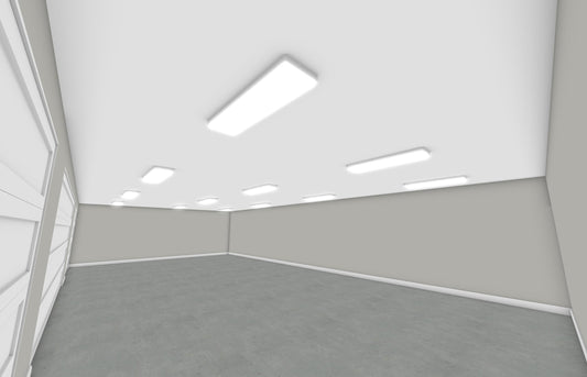 Basic Four Car Garage Lighting Solution