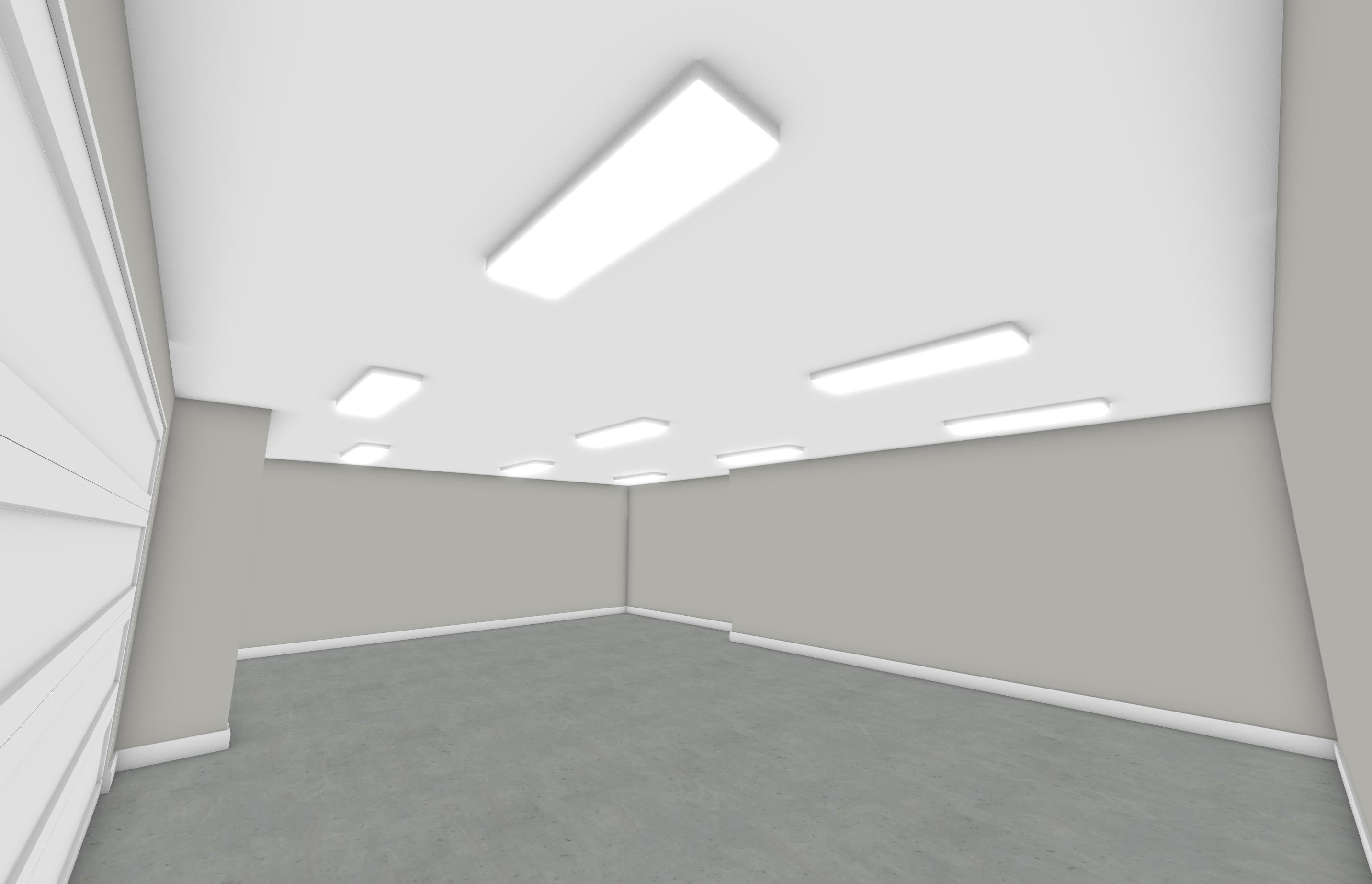 Basic Four Car Garage Lighting Solution