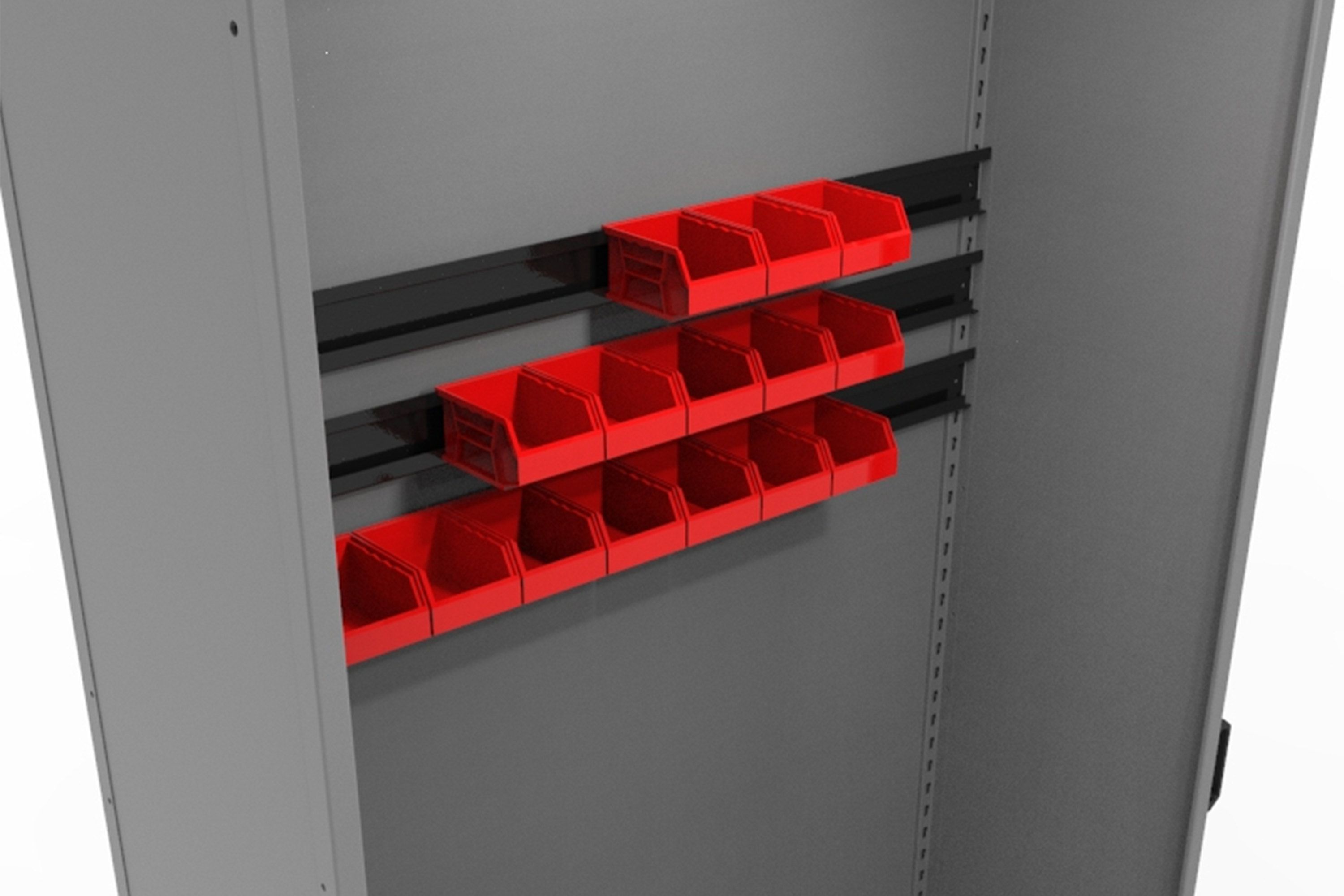 Hanging Bin Rail Accessory for Levrack Storage Solution - Optimize ...