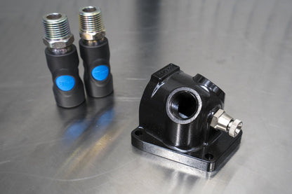 Prevost 3/4" NPT (Female) Inlet Double Wall Manifold - Two NPT (Male) 1/2" Interchange