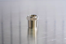 Prevost Brass Hex 1/2" NPT (Male) to 3/8" NPT (Female)