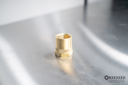 BRASS 3/4" FEMALE NPT TO 3/4" FEMALE GHT