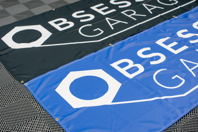 Obsessed Garage Fabric Banners
