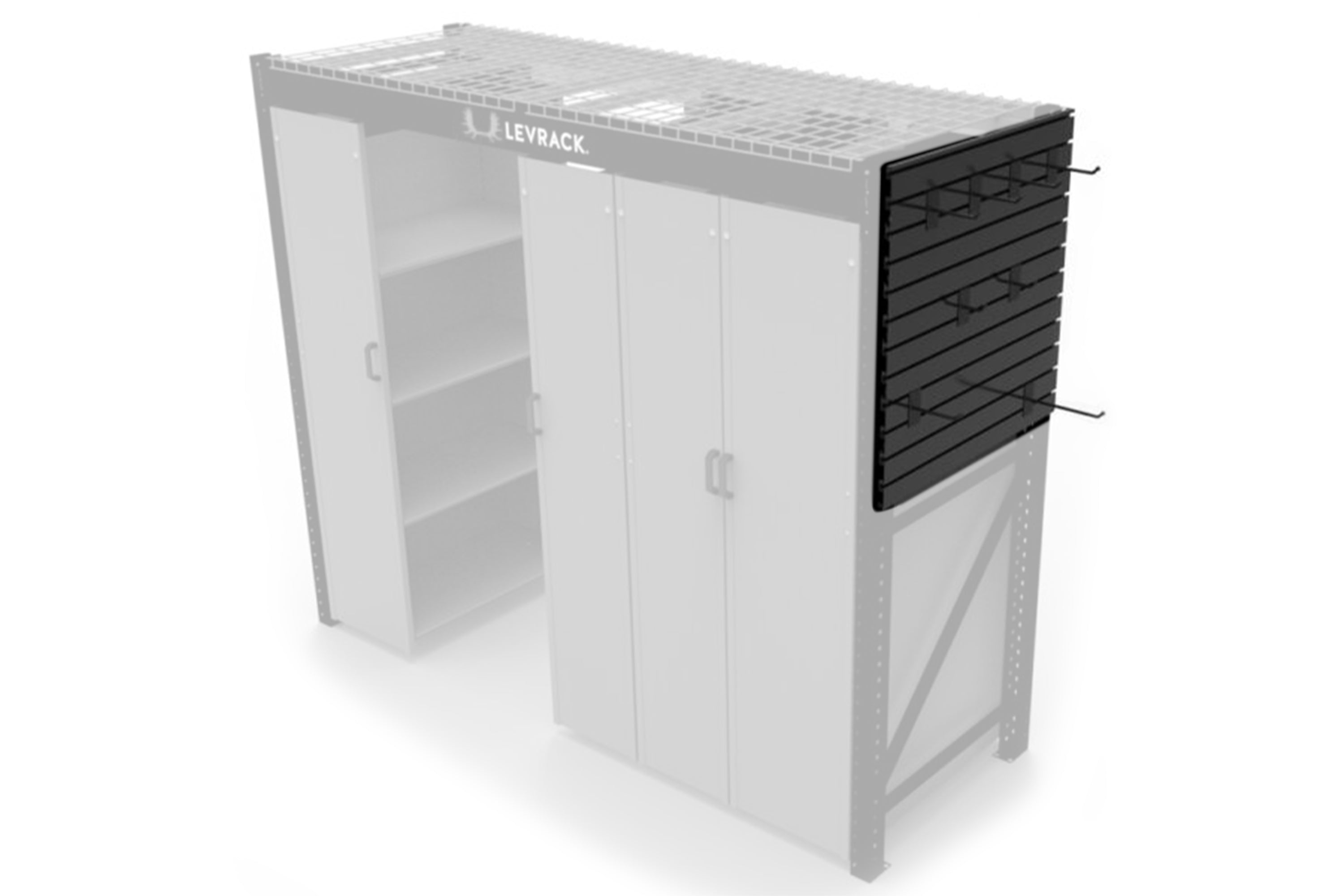 Levrack External Slat Wall Accessory for Custom Storage Solutions ...