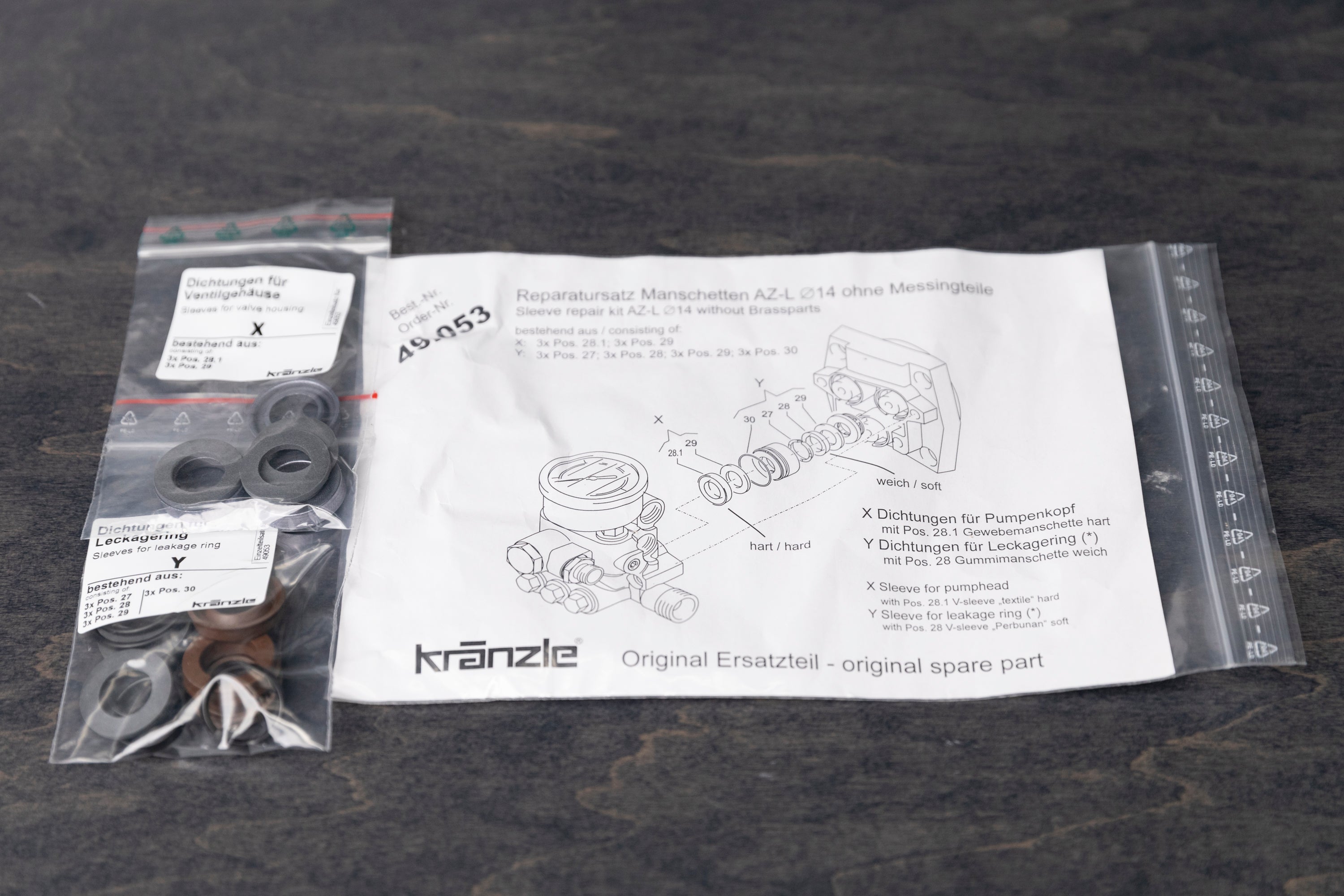 Kranzle Pressure Washer Seal Kit for AZL-Series Pumps - K1122TST