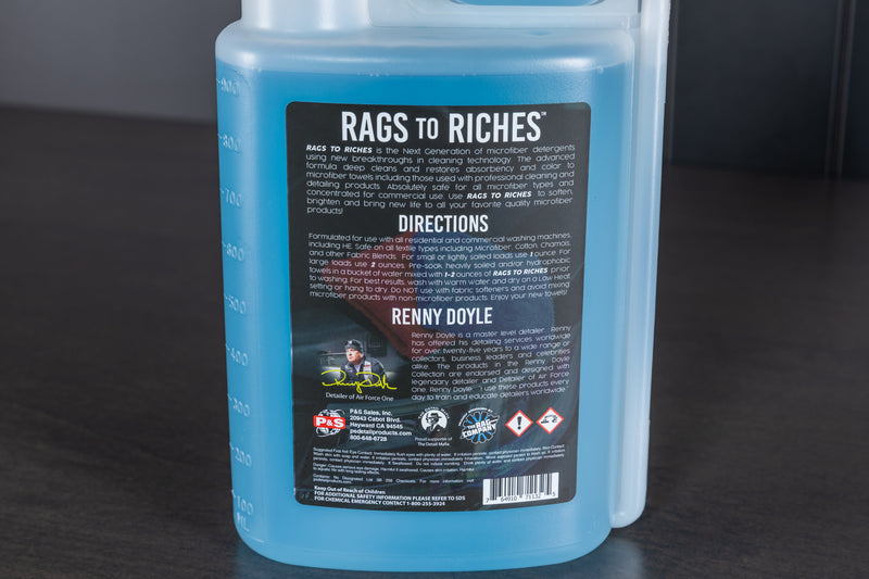Car Supplies Warehouse on Instagram: Keep your microfibers in tip-top  shape with P&S Rags to Riches Premium Microfiber Detergent! This formula is  designed to deep clean and restore absorbency to your microfiber
