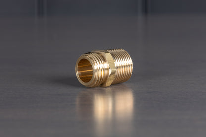 Brass 3/4" Male NPT to 3/4" Male GHT