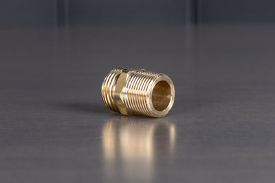 Brass 3/4" Male NPT to 3/4" Male GHT