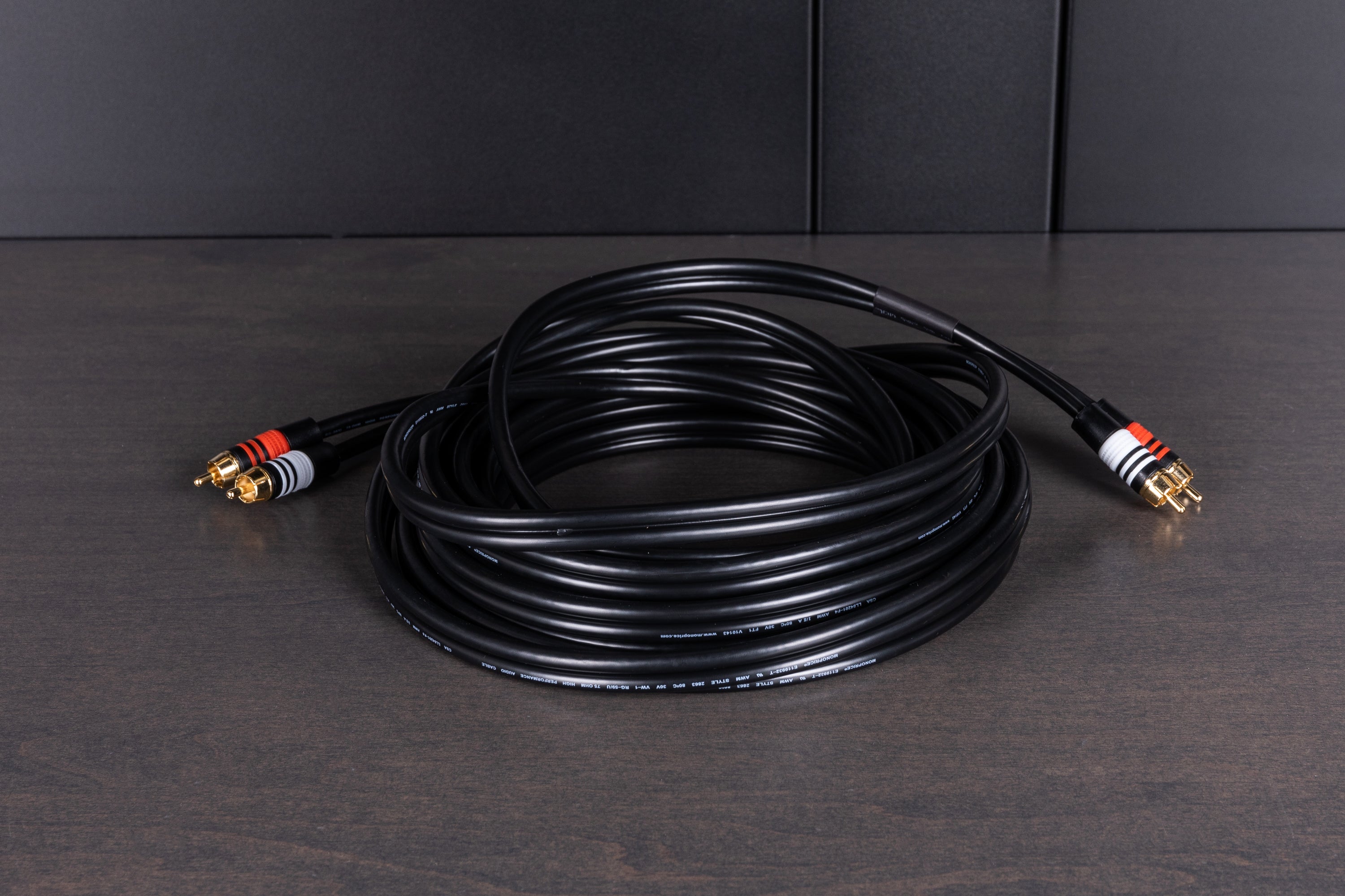 Premium 25ft RCA Audio Cable with Gold-Plated Connectors for High