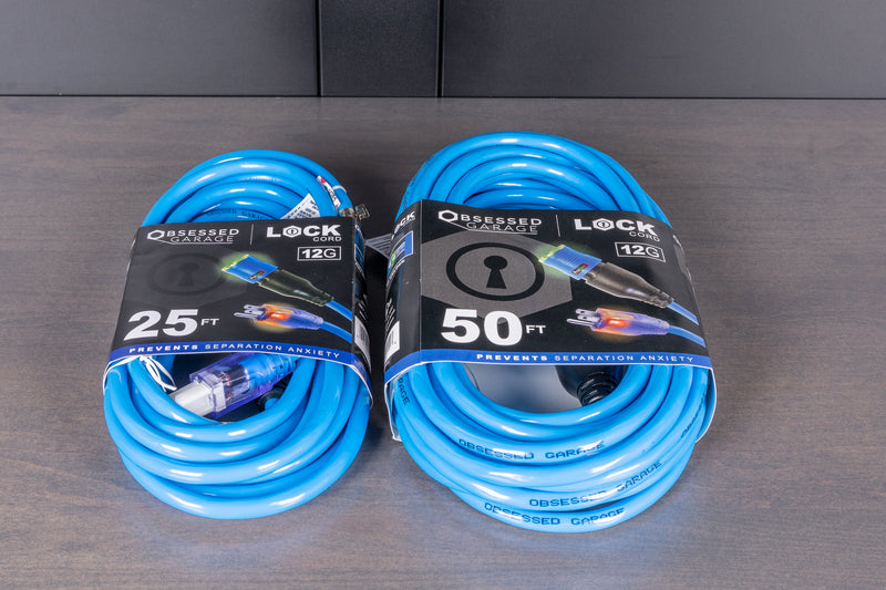 Locking Extension Cords - Heavy Duty 12/3 AWG with Continuous Ground ...