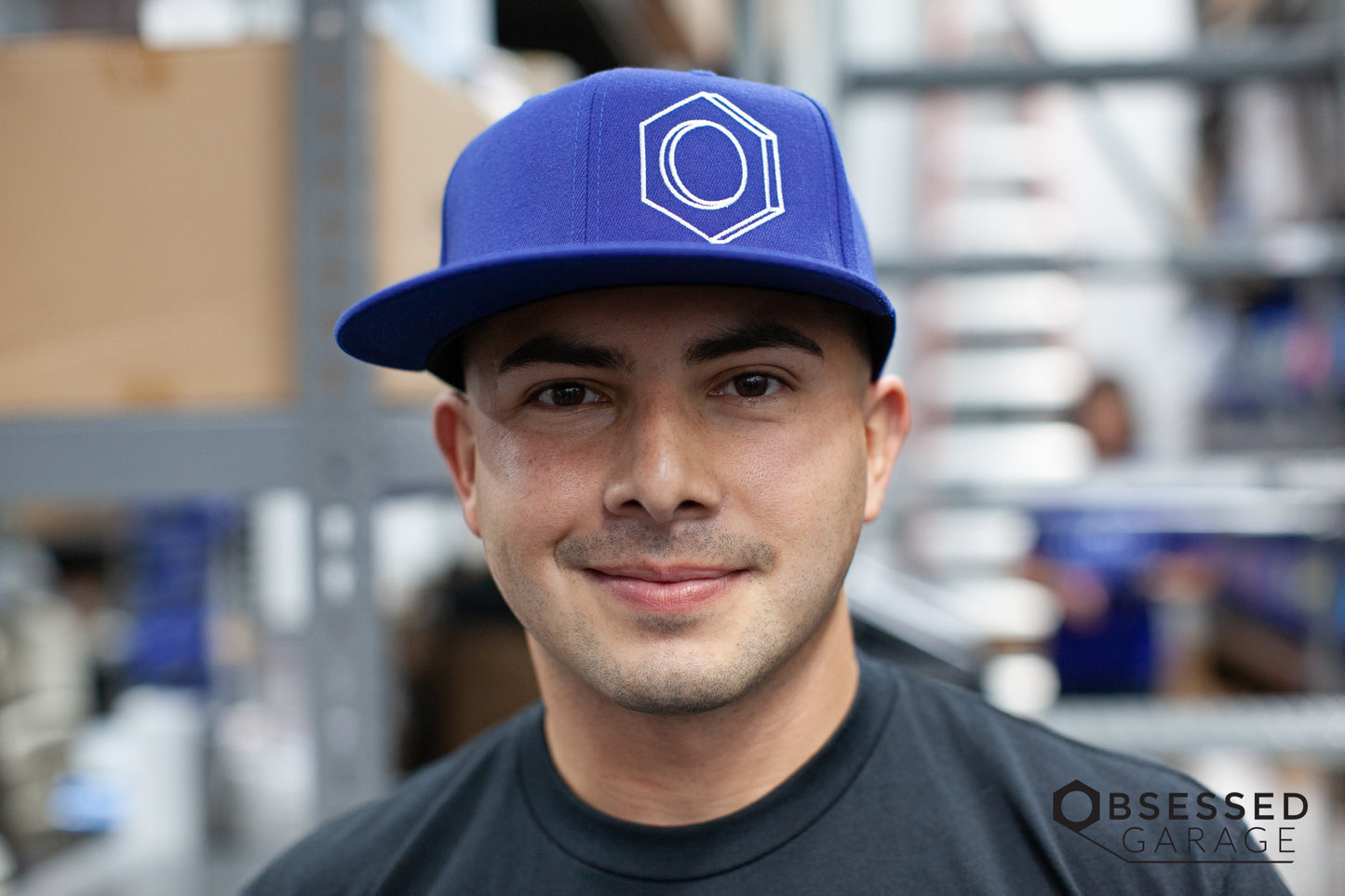 3D Hex Hat in Royal/White