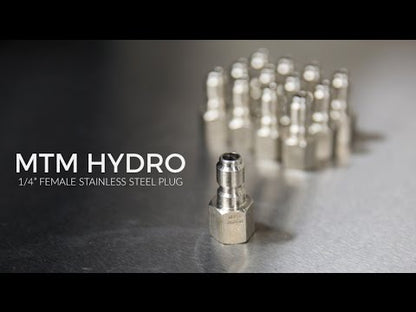 Stainless Steel 1/4" Female QD Plug