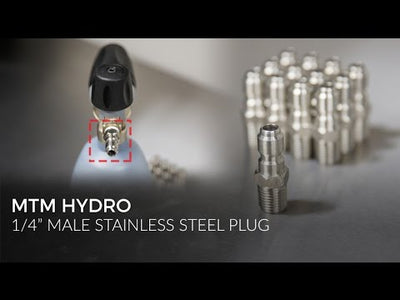 Stainless Steel 1/4" Male QD Plug