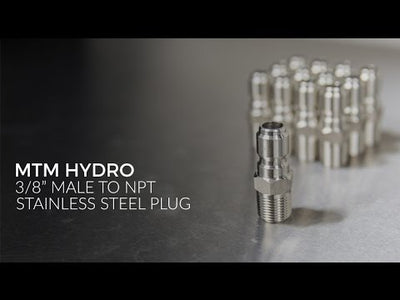Stainless Steel 3/8" Male QD Plug
