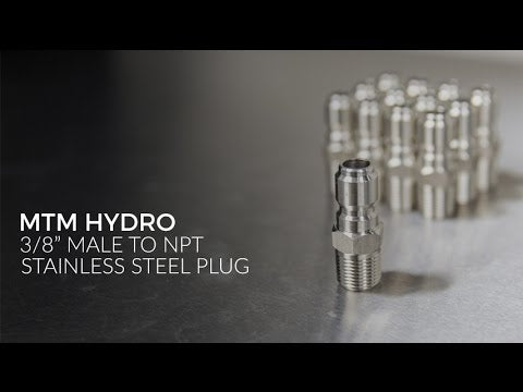 Stainless Steel 3/8" Male QD Plug